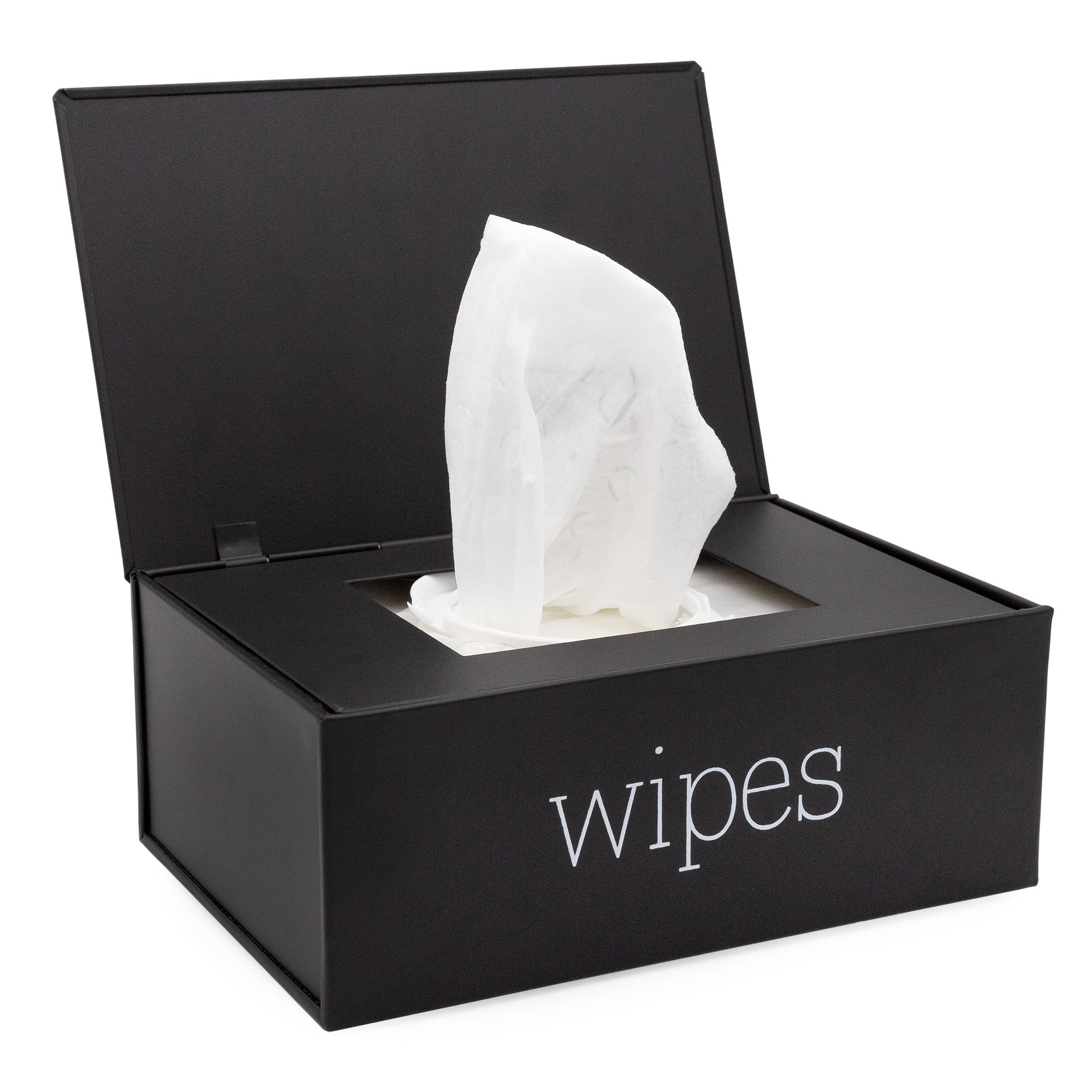 AuldHome Enamelware Baby Wipes Holder (Black); Farmhouse Style Hygienic