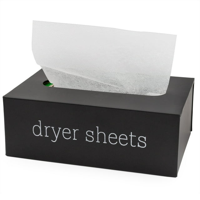 AuldHome Farmhouse Dryer Sheet Dispenser (Black); Countertop Enamelware