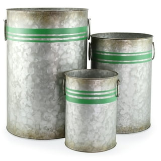 10 Pack Small Metal Buckets for Party Favors, Tiny Galvanized Silver Pails  for Crafts, Succulents (3.3 x 2.5 x 3 in)