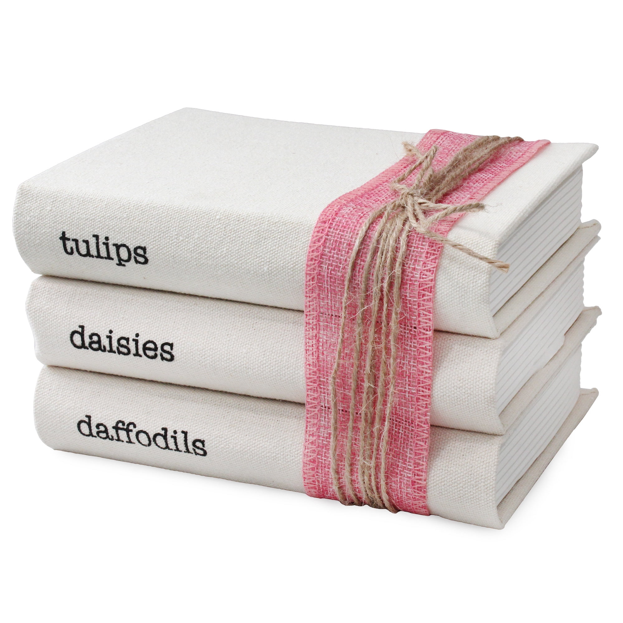 AuldHome Faux Book Stack (Cream); Blank Set of 3 Decorative Books for DIY  Crafts and Home Decor 