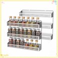 thumbnail image 1 of Auledio 2 PCs 3 Layers Spice Rack Wall for Kitchen,silver, 1 of 7
