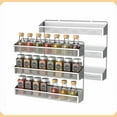 thumbnail image 1 of Auledio 2 Pieces 3 Layer Wall Mount Spice Rack Spice Rack for Kitchen,silver, 1 of 7