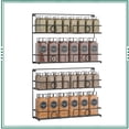 thumbnail image 1 of Auledio 2 Pack 2 Tier Metal Spice Rack Organizer Wall-Mount Seasoning Jars Shelf Metal Wire Design for Kitchen Countertop , Black, 1 of 7