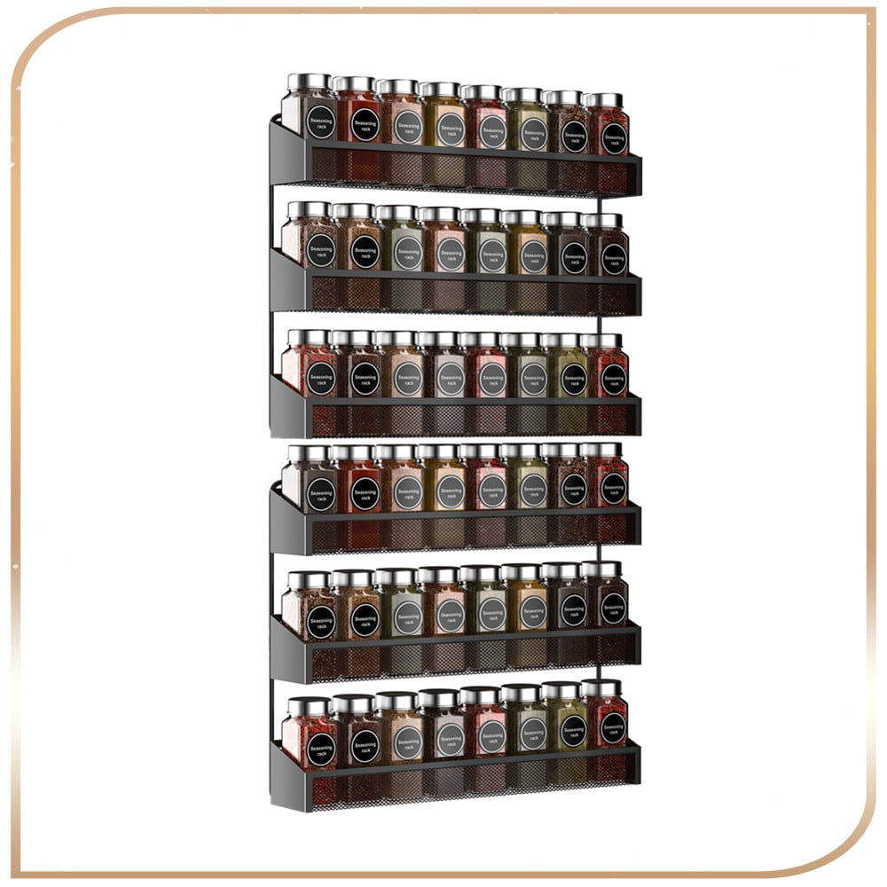 Auledio 2 Pack 3 Tier Metal Spice Rack Organizer Wall-Mount Seasoning ...