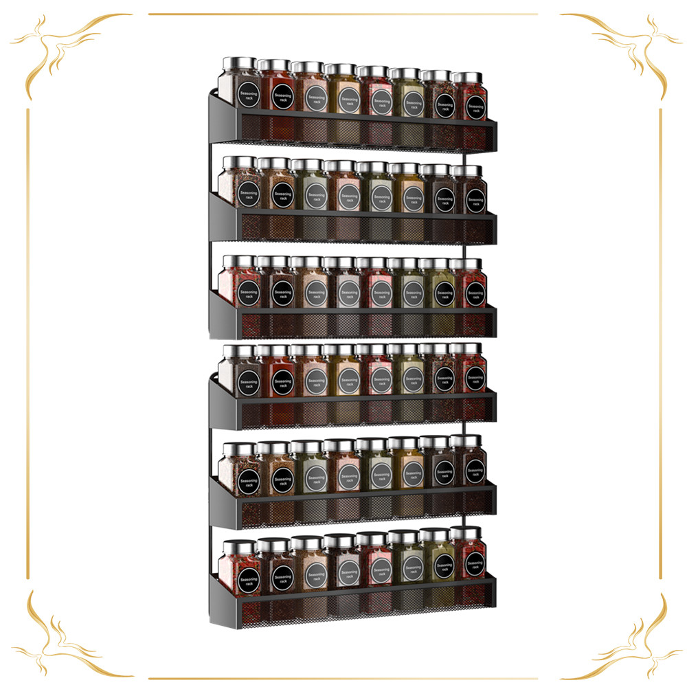 Auledio 2 Pack 3 Tier Metal Spice Rack Organizer Wall-Mount Seasoning ...