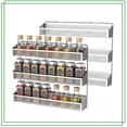 thumbnail image 1 of Auledio 2 Pack 3 Tier Metal Spice Rack Organizer Wall-Mount Spice Jars Storage Organizer for Kitchen Cabinet, Silver, 1 of 7