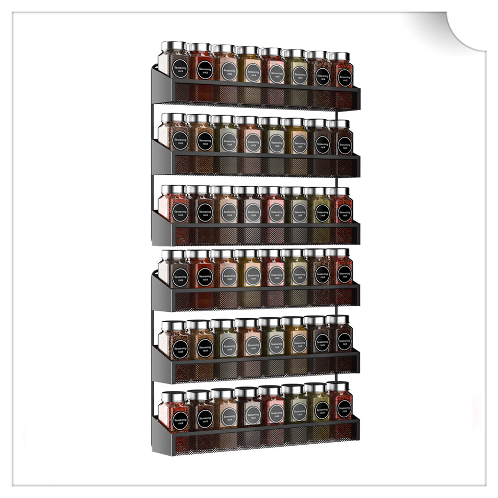 Auledio 2 Pack 3 Tier Metal Spice Rack Wall Mount Spice Organizer for ...