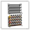 thumbnail image 1 of Auledio 2 Pack Metal Spice Storage Rack Free Standing & Wall Mounted Spice Organizer hold 24 Spice Jars for Kitchen (Black), 1 of 7