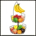 thumbnail image 1 of Auledio 2-Tier Countertop Fruit Baskets,Fruit Bowl with Banana Stand in Kitchen in home, 1 of 8