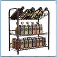 thumbnail image 1 of Auledio 3 Tier Metal Spice Rack Organizer Adjustable Freestanding Seasoning Jars Shelf for Kitchen in Bronze, 1 of 7