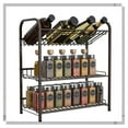 thumbnail image 1 of Auledio 3 Tier Metal Spice Rack Organizer Adjustable Freestanding Seasoning Jars Shelf for Kitchen in Bronze, 1 of 7