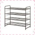 thumbnail image 1 of Auledio 4-Tier Metal Shoe Rack,Stackable and Freestanding Storage Organizer for Entryway Closet Bedroom ,Bronze, 1 of 6