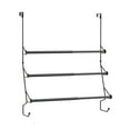 thumbnail image 1 of Auledio Adjustable Over The Door Triple Towel Rack with Hooks, Towel Bar Hanger for Bathroom, Black, 1 of 7