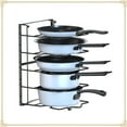 thumbnail image 1 of Auledio Pot and Pan Organizer Rack Free-Standing Cookware Organizer Lid Holder for Kitchen in Black, 1 of 7