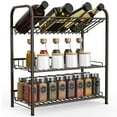 thumbnail image 1 of Auledio Spice Rack, Adjustable Metal Spice Rack Organizer for Cabinet Countertop Durable(Bronze), 1 of 7