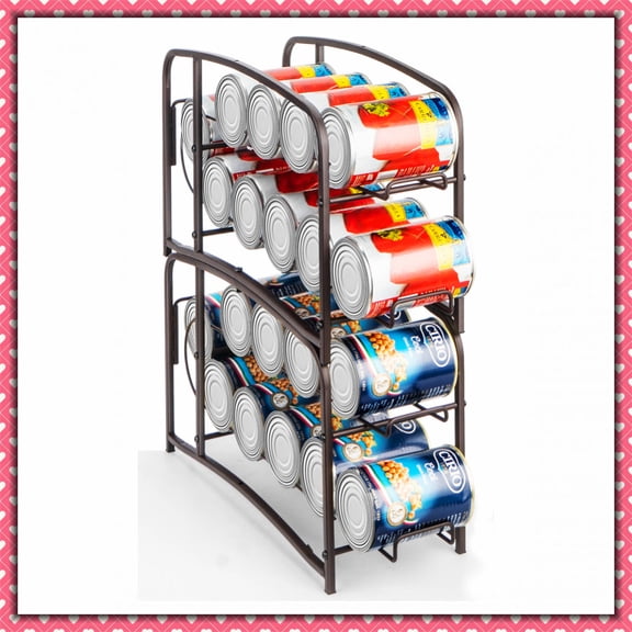 Auledio Stackable Beverage Can Dispenser Rack, Can Storage Organizer Holder for Canned food or Pantry Refrigerator(2 Pack)