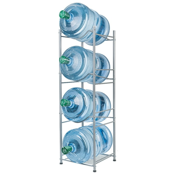 Auledio Water Cooler Rack 4 Layers Heavy Duty Water Bottle Holder-Silver