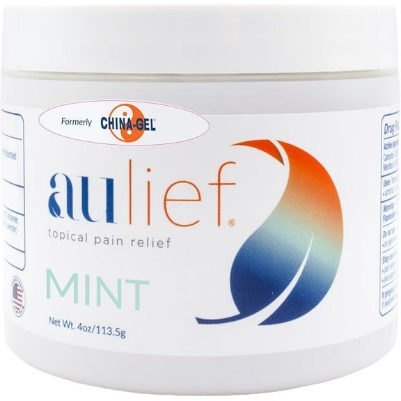 Aulief Topical Pain Relief Cream for Neck Pain Relief, Knee Pain Relief, Back Pain Relief and Other Muscle and Joint Pain, FSA HSA Approved, Mint Green Gel, 4 oz Jar