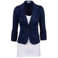 thumbnail image 1 of Auliné Collection Women's Casual Work Solid Color Knit Blazer, 1 of 2