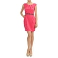 thumbnail image 1 of Auliné Collection Women's Color Office Workwear Sleeveless Sheath Dress, 1 of 3