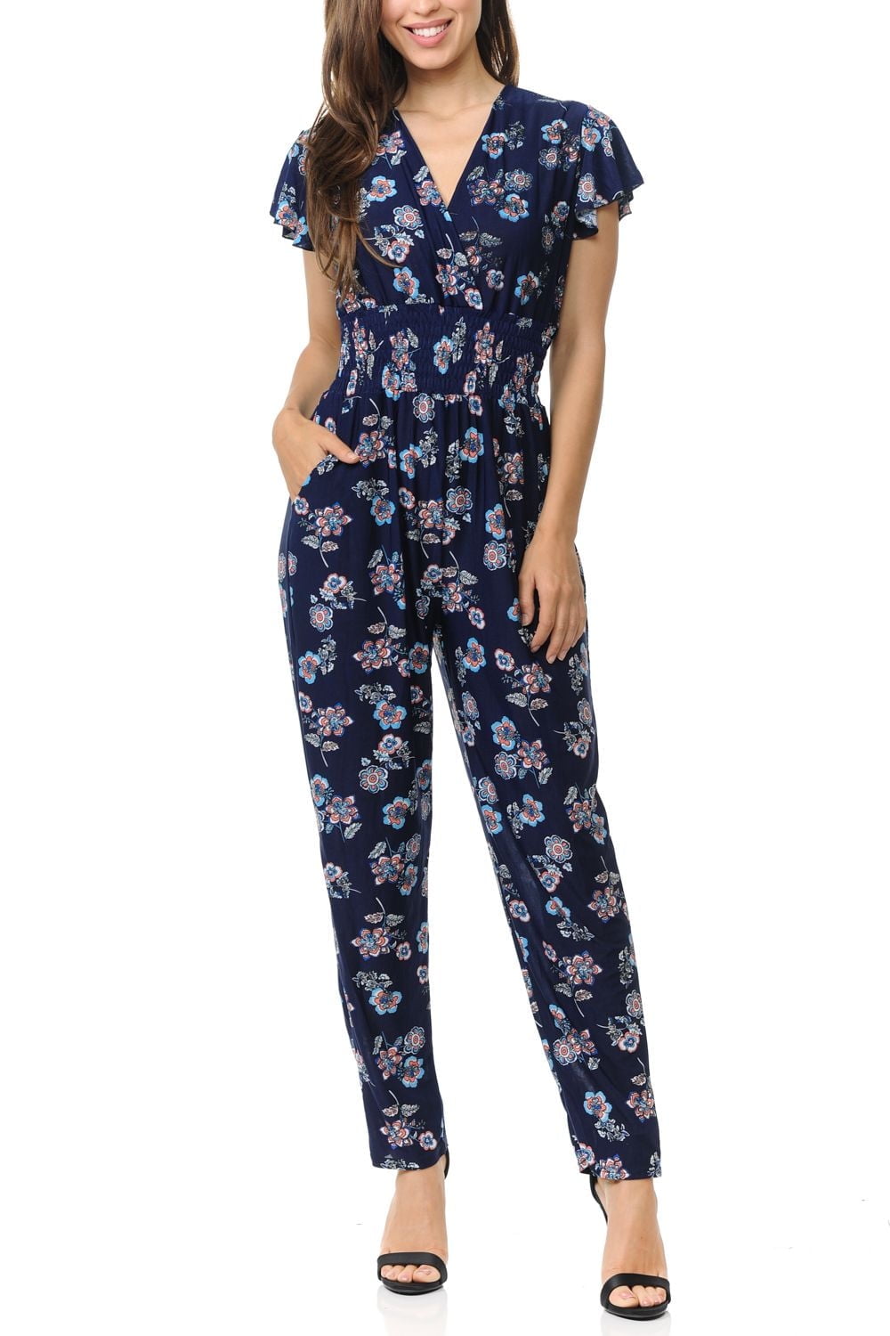 Buy Women's Color Block Floral Romper Jumpsuit at Ubuy Egypt