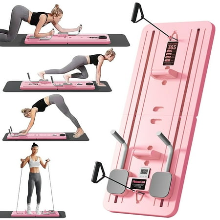 Aulonda Pilates Board, Multi-Function Compact Core & Ab Trainer, Full-Body Workout Reformer for Home Gym, 4-in-1 Fitness Equipment (Pink) price history and forecast - aulonda