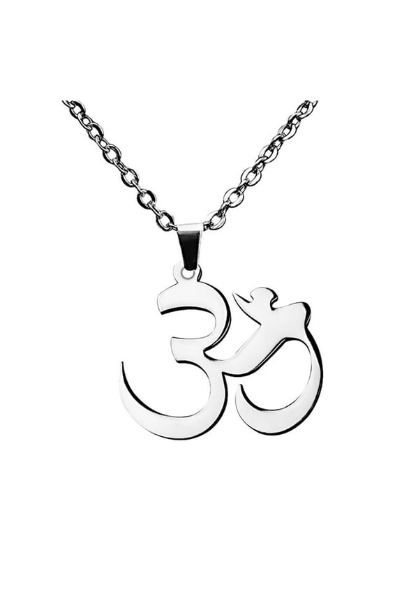 Aum Om Sanskrit Symbol Yoga Pendant Necklace Women Mens Jewelry