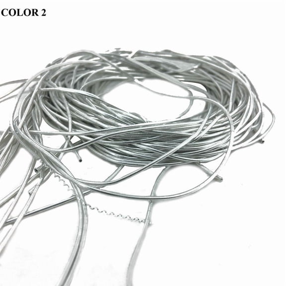 Aumni Crafts Zardosi Flexible Smooth 1mm French Bullion Wires (Pack of 3.5 OZ / 100 Grams) [Silver Color] Spring Dabka Copper Metallic Thread for Embroidery and Jewelry Making