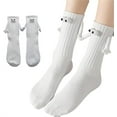 thumbnail image 1 of Aunavey 2 Pairs Magnetic Hand in Hand Socks Funny Couple Tube Socks Friendship Gift for Men Women, 1 of 7