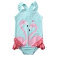 thumbnail image 1 of Aunavey Baby Toddler Girls One-Piece Flamingo Swimsuits Ruffle Bathing Suit Beachwear, 1 of 6