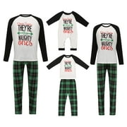 Aunavey Christmas Pajamas for Family Matching Jammies Xmas Sleepwear PJS Sets for Baby Adults Kids