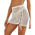 thumbnail image 1 of Aunavey Crochet Cover Up Skirt for Women Sheer Hollow Out Swimsuit Beach Mini Skirt Bikini Net Coverups, 1 of 6
