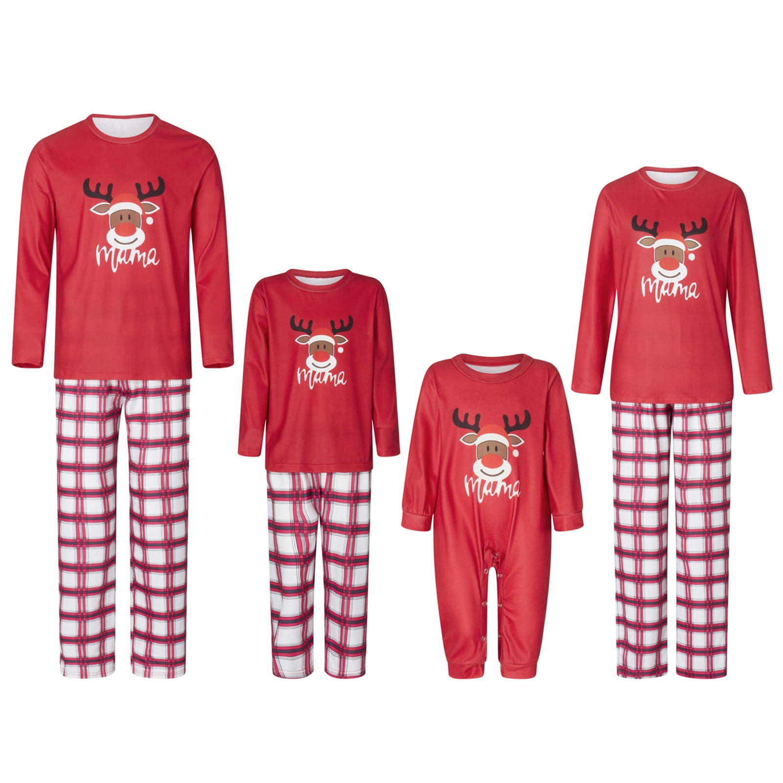 Aunavey Family Christmas Pjs Matching Sets Plaid Christmas Matching
