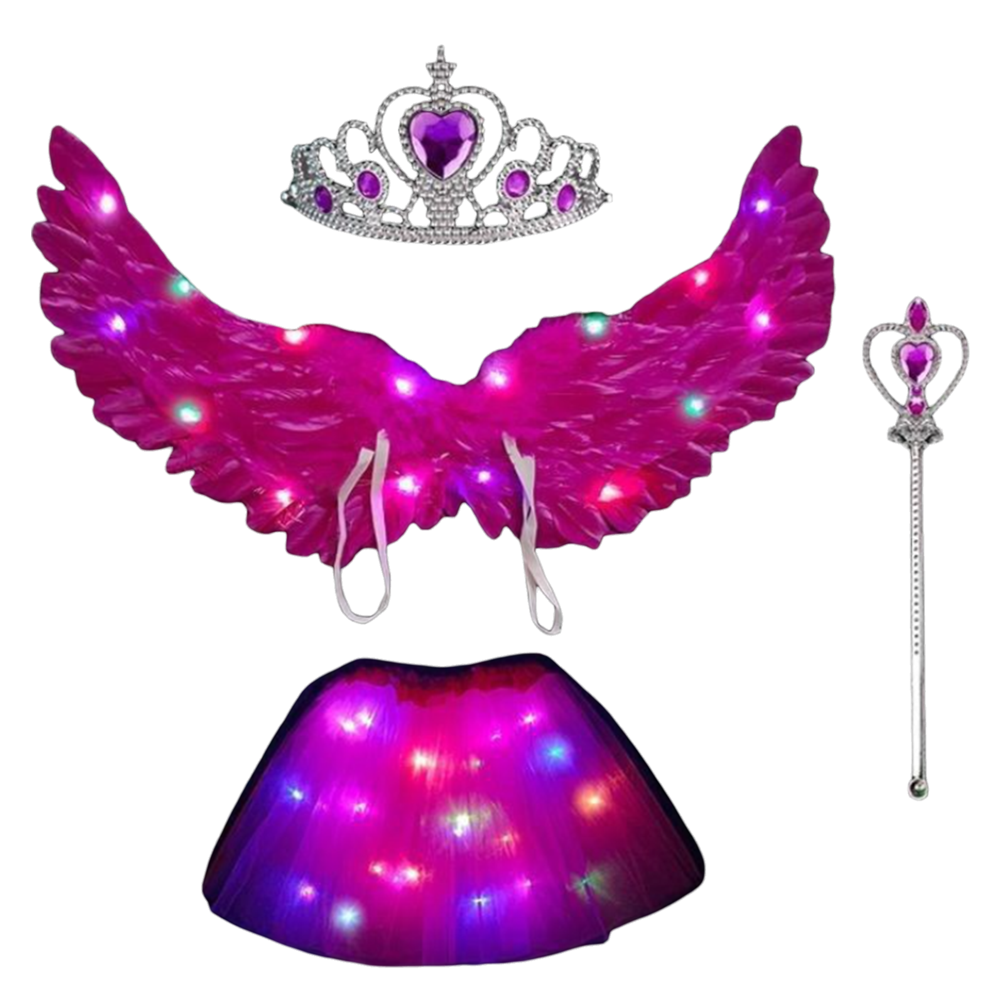 Aunavey Girls Luminous Fairy Wings Butterfly Angel Wings Costumes