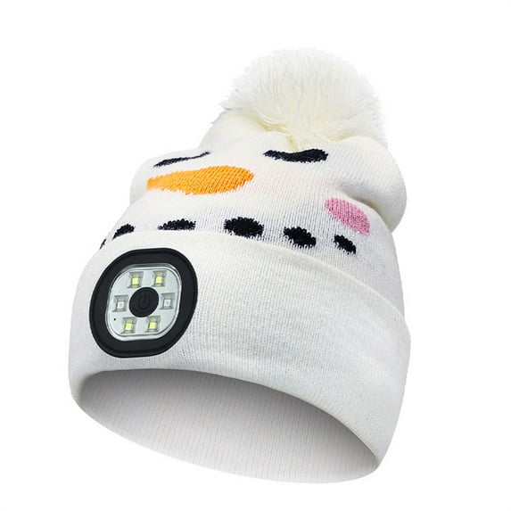 Aunavey Kids Boys Girls Beanie Warm Hat with Light LED Winter Knit Hat