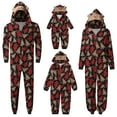 thumbnail image 1 of Aunavey Matching Family Christmas Onesies Pajamas Sets Elk Antler Hooded Romper PJ's Zipper Jumpsuit, 1 of 3