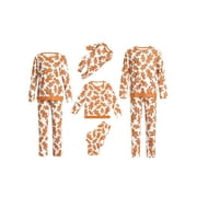 AUNAVEY Matching Family Pajamas Sets Christmas PJ's Gingerbread Man Tee and Pants Loungewear