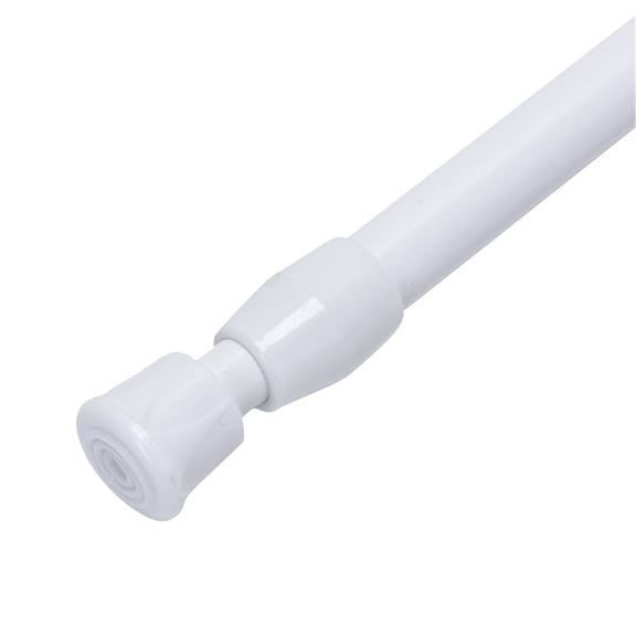 Aunavey No Drill Tension Rods Spring Tension Rods 11.8 to 19.7 Inch Cupboard Bars White Tensions Rod Spring Loaded Curtain Rods