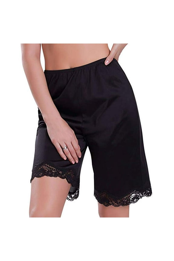 Pettipants for Women Half Slip Culotte Shorts Split Skirt Lace Snip 4” Inseam