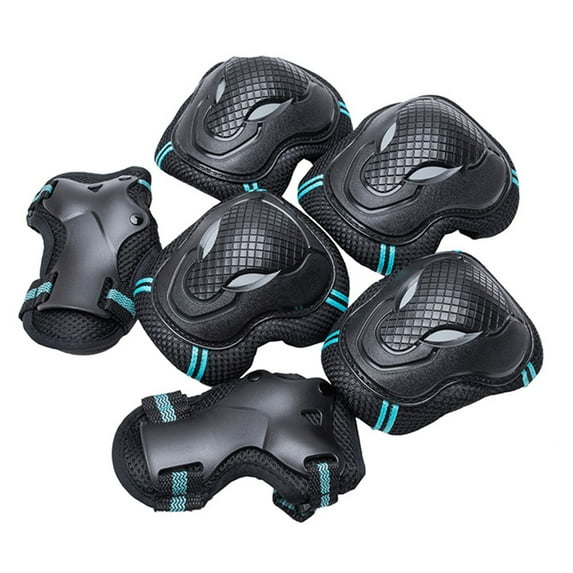 Aunavey Protective Gear Set for Youth/Adult Knee Pads Elbow Pads Wrist Guards for Skateboarding Roller Skating Cycling Bike BMX Bicycle Scootering 6pc-Set