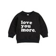 thumbnail image 1 of Aunavey Toddler Baby Boy Girl Crewneck Sweatshirt Top Unisex Infant Love You More Shirt, 1 of 6