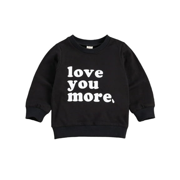 Aunavey Toddler Baby Boy Girl Crewneck Sweatshirt Top Unisex Infant Love You More Shirt