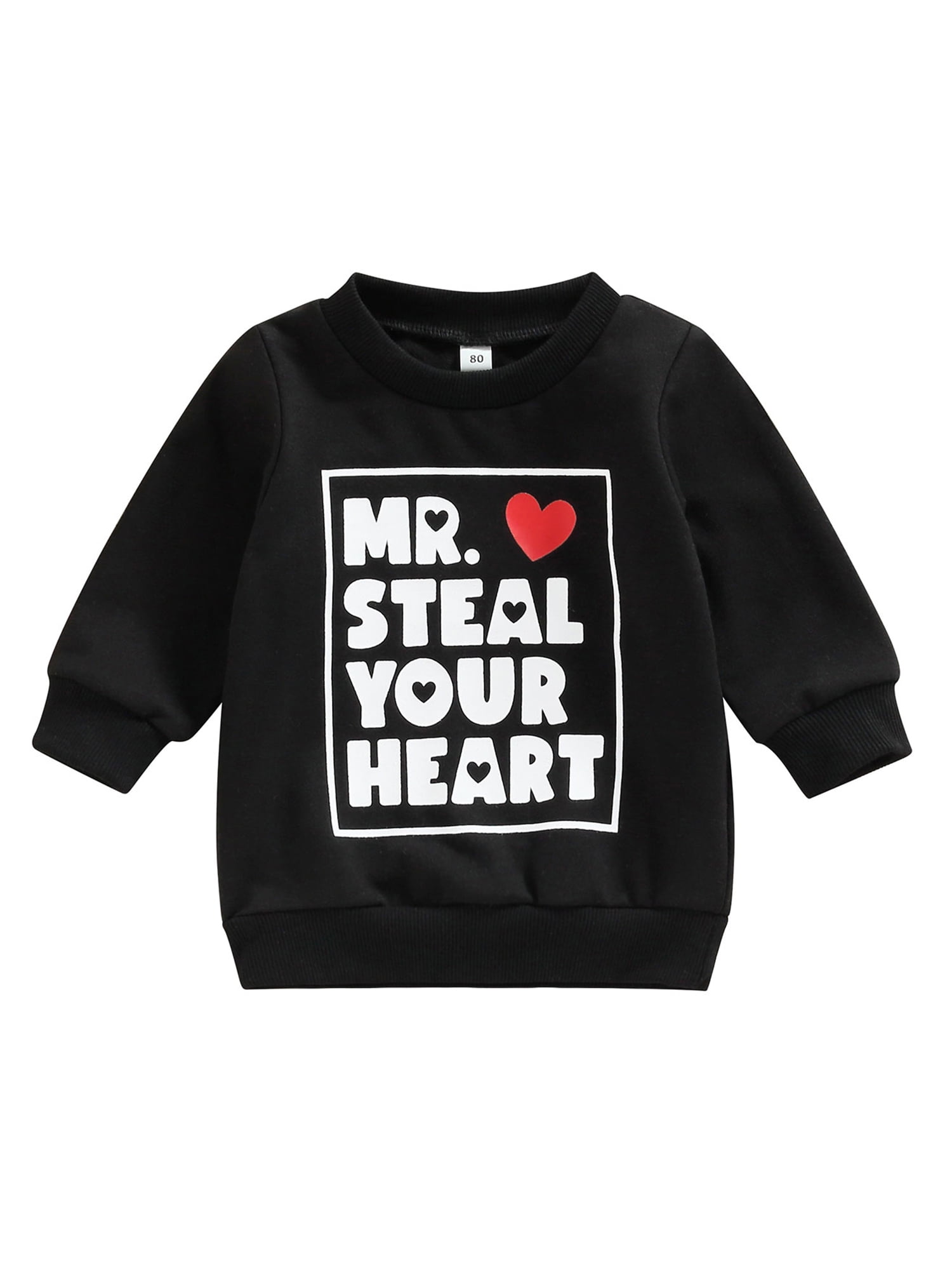 Aunavey Toddler Baby Boys Girls Valentine's Day Sweatshirt MR. Steal ...