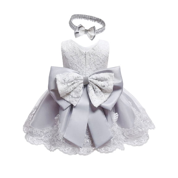 Aunavey Toddler Princess Flower Dress Baby Girls Birthday Wedding Party Dresses Headband