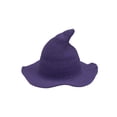 thumbnail image 1 of Aunavey Women Halloween Witch Hat Wool Knitted Wide Brim Foldable Pointed Cap for Party Masquerade Cosplay Daily, 1 of 1