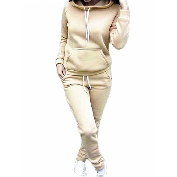 Aunavey Women's 2 Piece Outfits Tracksuit Long Sleeve Hooded Sweatshirt and Sweatpants Sweatsuit