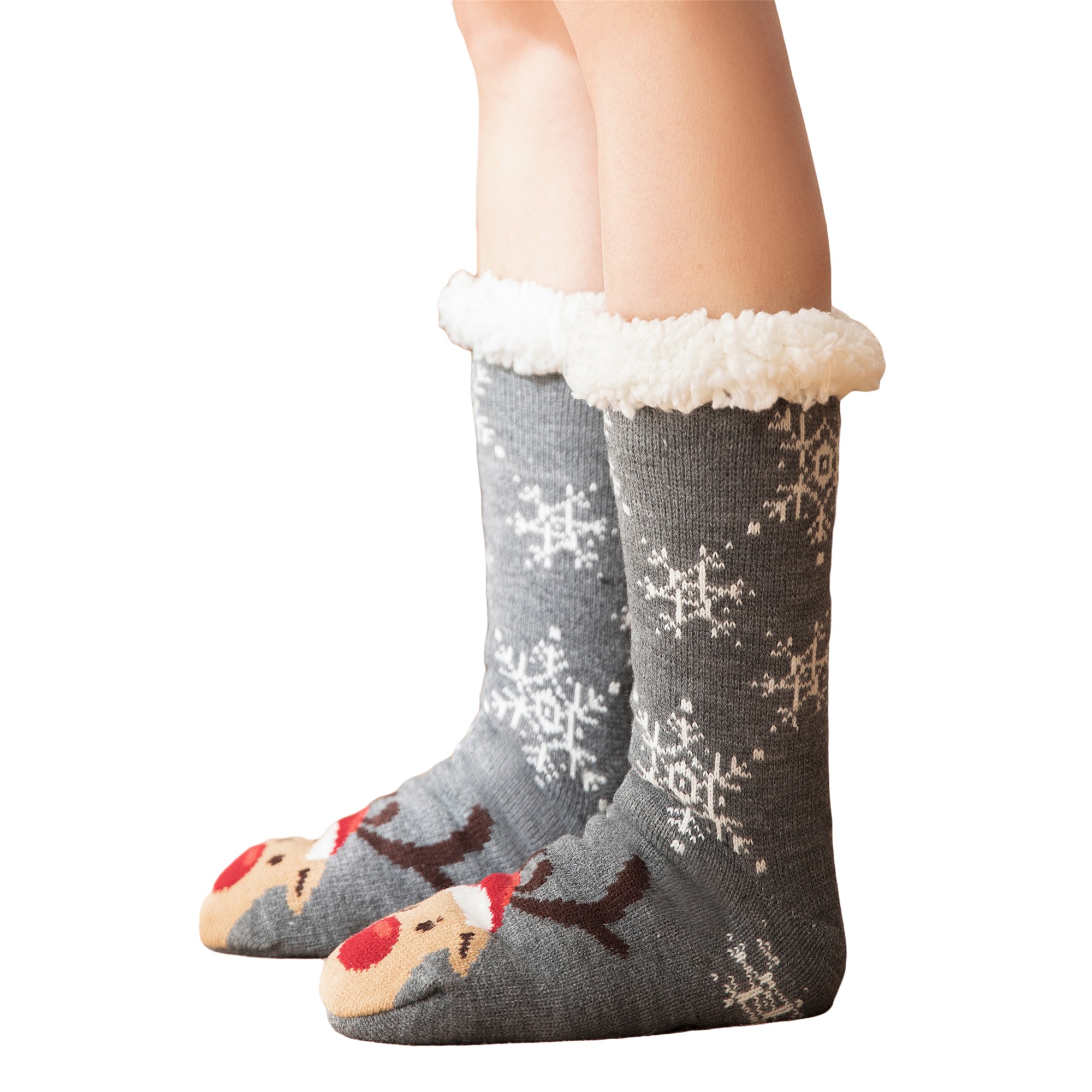 Aunavey Women's Christmas Socks in Coral Fleece with Snowman, Bell, Elk ...