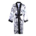 thumbnail image 1 of Aunavey Women's Dollars Money Print Short Silky Robes Kimono Bridesmaid Bride Party Satin Robes Sleepwear, 1 of 6