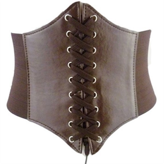 Aunavey Women’s Elastic Costume Waist Belt Lace-up Tied Waspie Corset Belts Bustiers