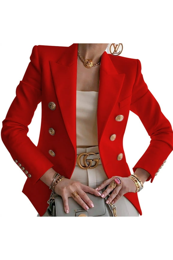Womens Casual Pocketed Office Blazers Draped Open Front Cardigans Jacket Work Suit